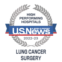 	High Performing Hospitals - U.S. News & World Report - Lung Cancer Surgery 2022-23