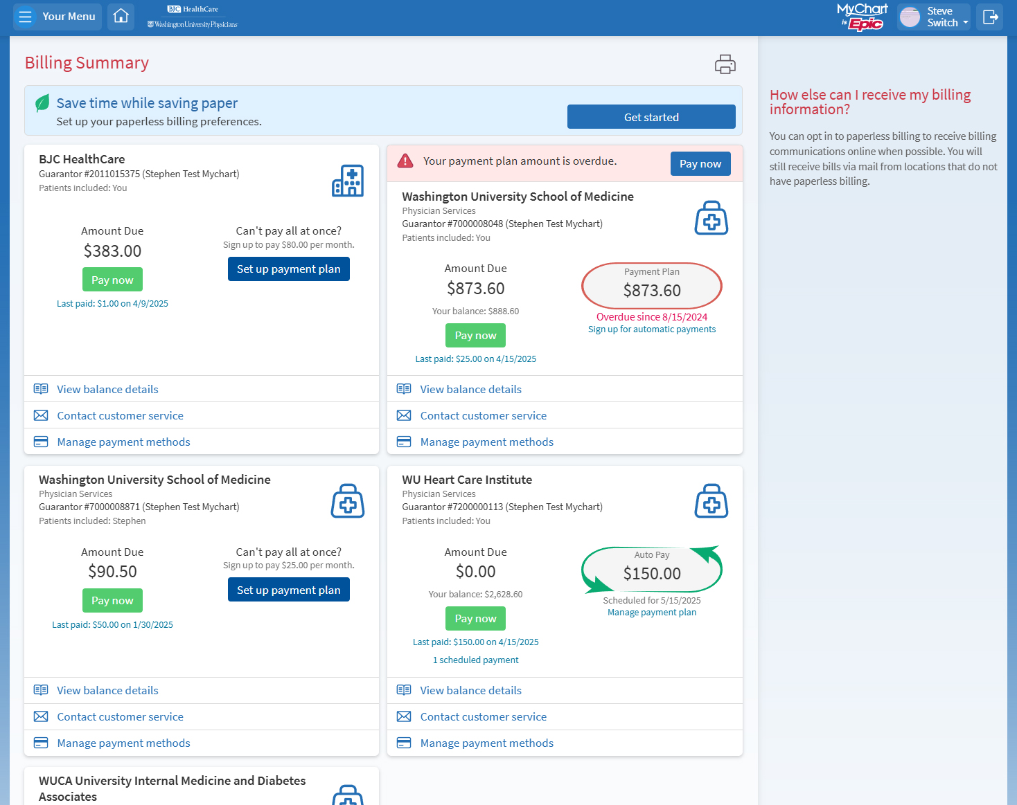MyChart Billing