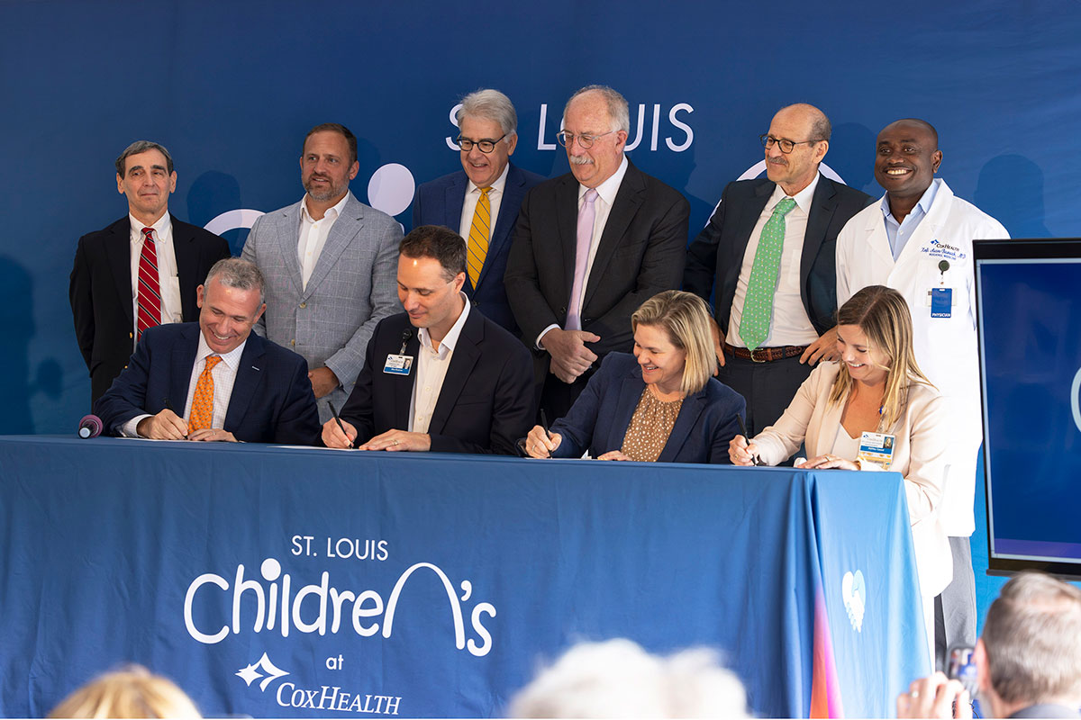 CoxHealth and St. Louis Children's signing